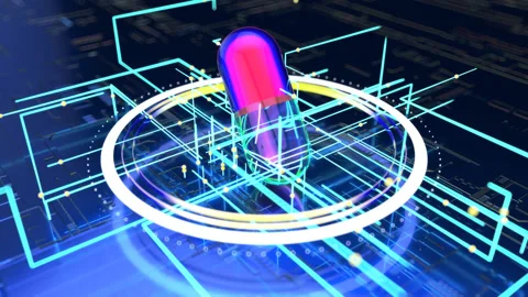 3D concept of a futuristic pill Stock Footage 150373196