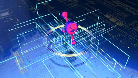 3D concept of a futuristic security concept Stock Footage 150866770