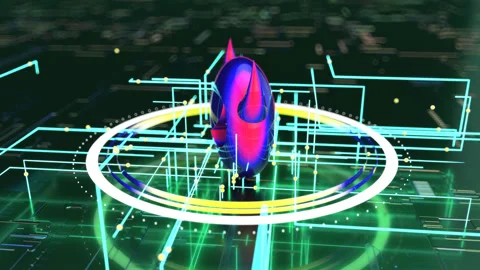 3D concept of a futuristic security concept Stock Footage 150867536
