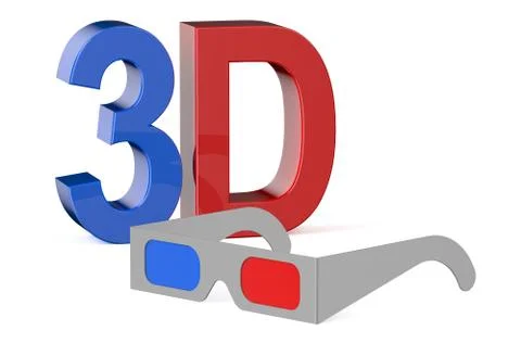 3D concept with glasses Stock Illustration