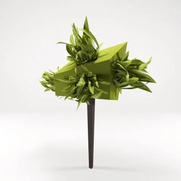 3D concept of green tree Stock Illustration