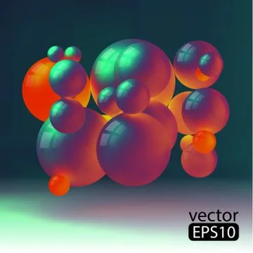 3d concept illustration. vector template Stock Illustration