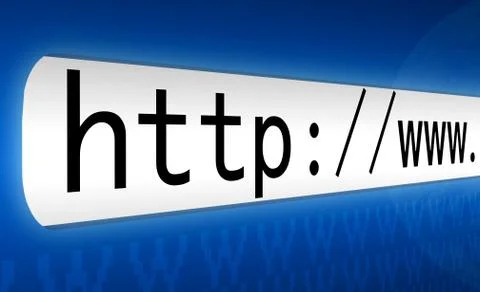 3d concept of an internet address Stock-Illustration