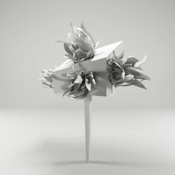 3D concept mono tree Stock Illustration