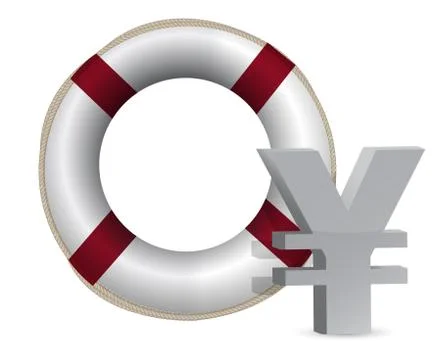 3d concept problem of the crisis in japan illustration design Illustrazione stock