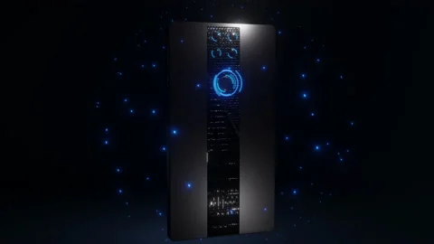 3D concept of smartphone. Spectacular ad or presentation of premium product. Stock Footage 147440941