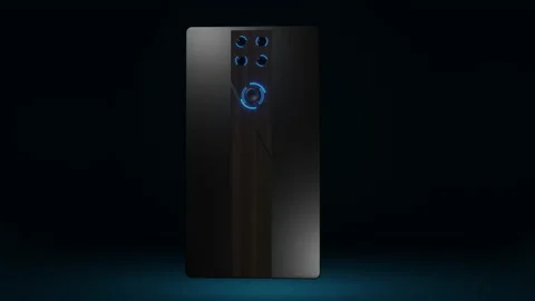 3D concept of smartphone. Spectacular ad or presentation of premium product. Stock Footage 147441223