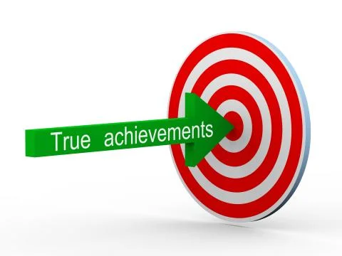3d concept of true achievement Stock Illustration