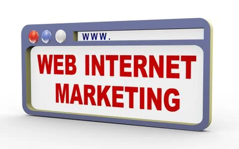 3d concept of web internet marketing Stock Illustration
