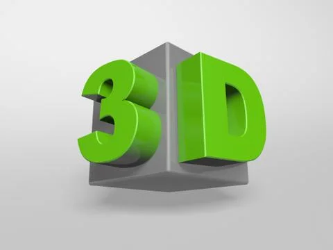 3d concept words on the cube Illustrazione stock