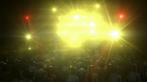 3D Concert Loopable HD1080 Video stock 734296