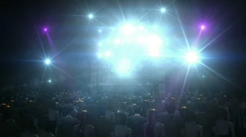 3D Concert Loopable HD1080 Video stock 734316