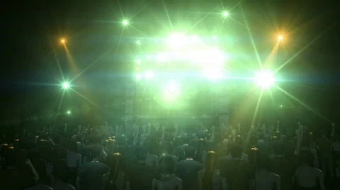 3D Concert Loopable HD1080 Video stock 734330