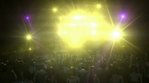 3D Concert Loopable HD1080 스톡 동영상 734358