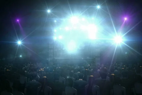 3D Concert Loopable NTSC Video stock 734320