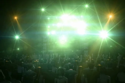 3D Concert Loopable NTSC Stockbeeldmateriaal 734333