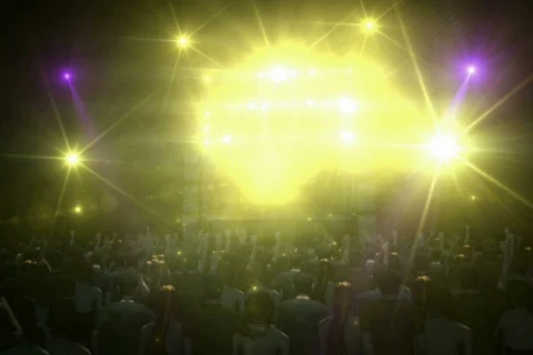 3D Concert Loopable NTSC Video stock 734366