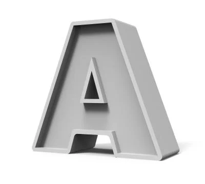 3d concrete letter A 스톡 일러스트