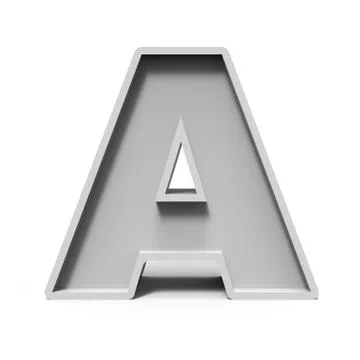 3d concrete letter A Stock Illustration