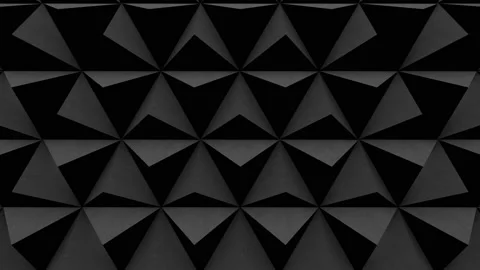 3D Concrete Triangle Pyramid Technology Background - Moving Up - 03 Stock Footage 169900626