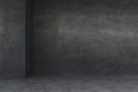 3d concrete walls interior background Stock Illustration