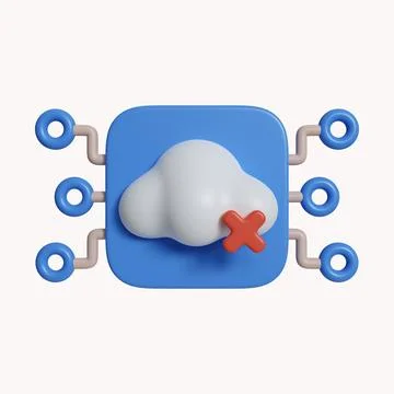 3d Connect to cloud computing concept. icon isolated on white background. 3d イラスト素材