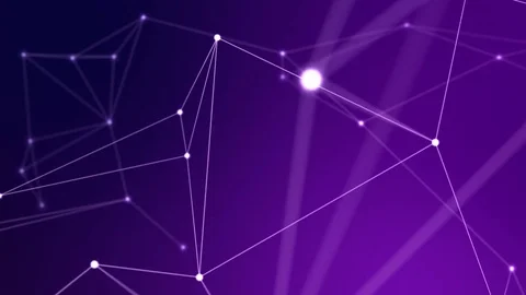 3D Connected Dots and Lines Plexus Seamless Loop Motion Background Purple Stock Footage 78254706