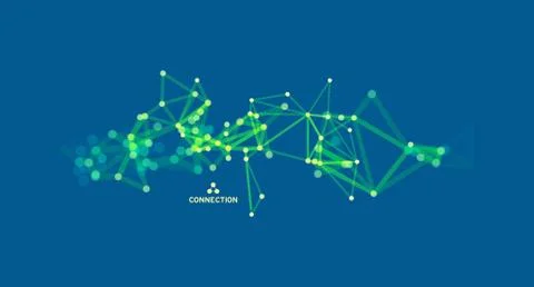 3d connection structure. Futuristic technology style. Vector illustration. Stock Illustration