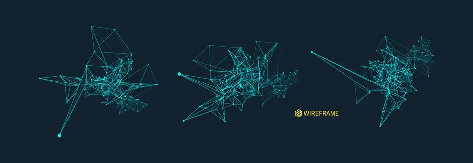3d connection structure. Futuristic technology style. Vector illustration. Stock Illustration