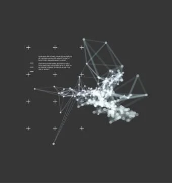3d connection structure. Futuristic technology style. Vector illustration. Stock Illustration