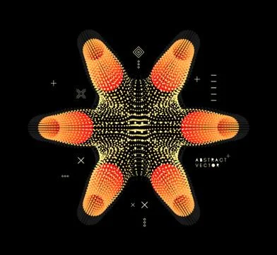 3D connection structure. Futuristic technology style. Abstract design. Vector. Stock Illustration