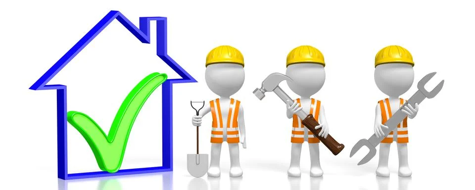 3D construction experts 스톡 일러스트