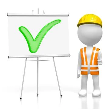 3D construction success presentation Stock Illustration