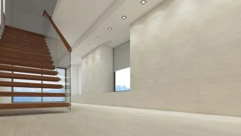 3D Contemporary Empty Room Illustrazione stock