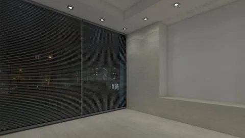 3D Contemporary Empty Room Stock Illustration