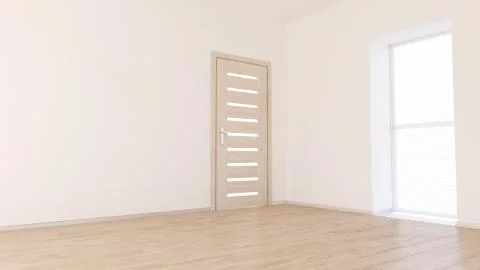 3D Contemporary Empty Room Ilustração Stock