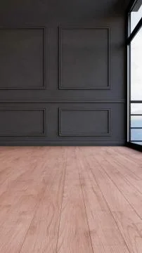 3D Contemporary Empty Room Stock-Illustration