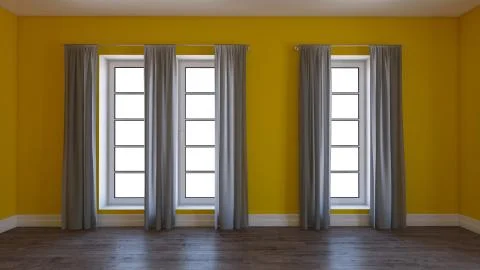 3D Contemporary Empty Room 스톡 일러스트