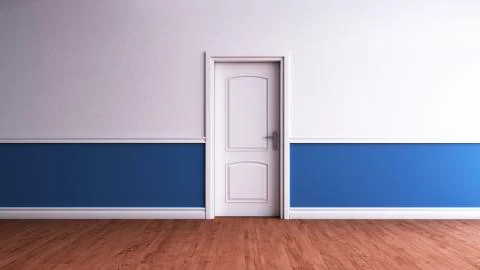 3D Contemporary Empty Room Stock Illustration