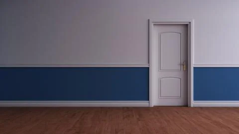 3D Contemporary Empty Room Stock-Illustration