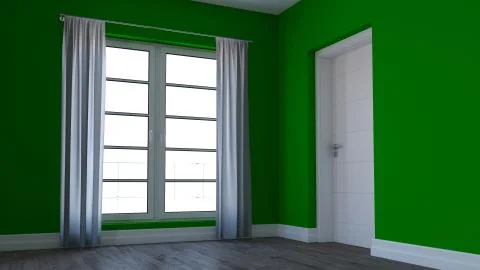 3D Contemporary Empty Room Illustrazione stock