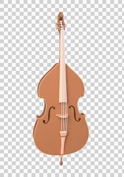 3d contrabass, isolated on white background Stock Illustration