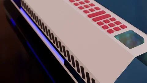 3D control unit with buttons 스톡 동영상 121991001