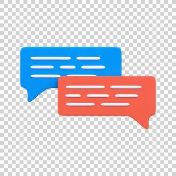 3D conversation or chat icon Stock Illustration