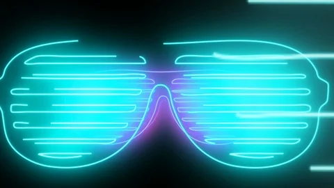 3D cool retro shades background Stock Footage 96248465