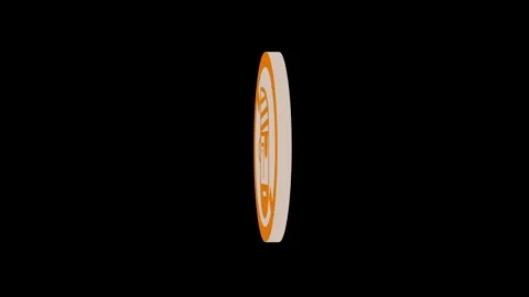 3d Copy protection icon brown rotated animation loopable black background Stock Footage 265545762