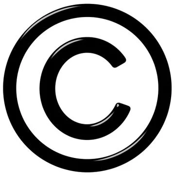 3D Copyright Symbol Stock Illustration
