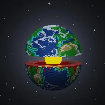 3D core of earth Stock Illustration