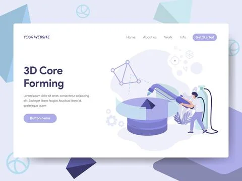 3D Core Forming Illustration Stock Illustration