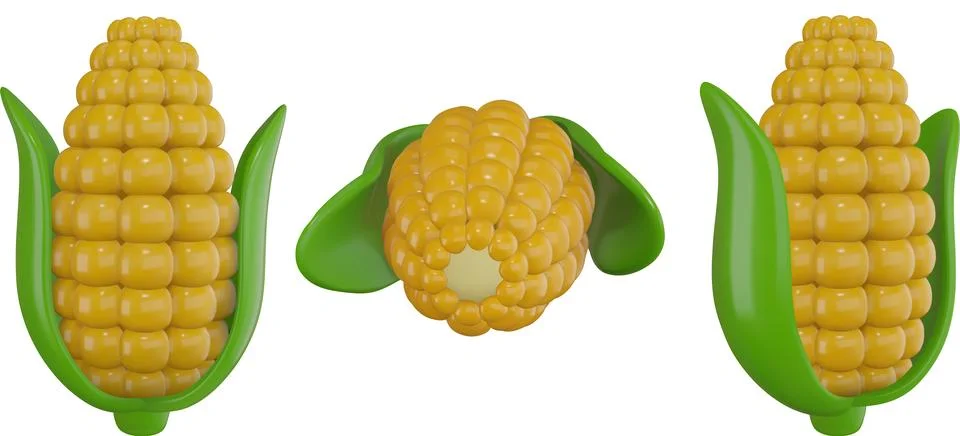 3d corn cob Stock-Illustration
